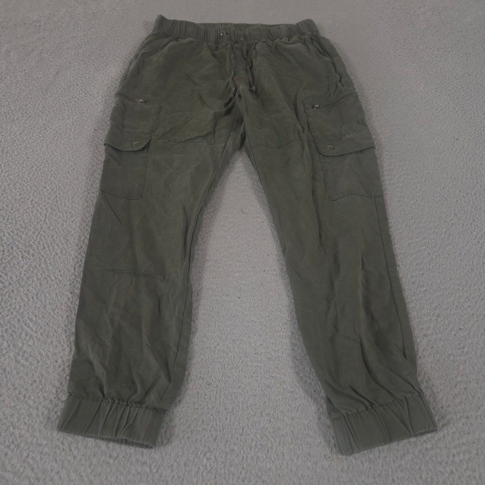 Banana Republic Pants Womens Small Olive Tencel Cargo Jogger Utility Pockets Leg